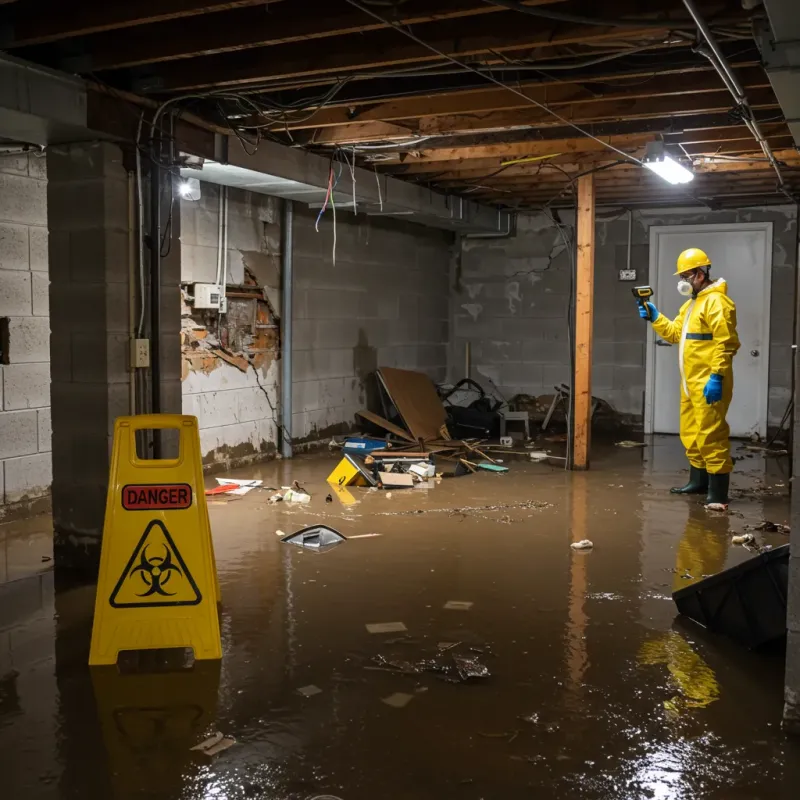 Flooded Basement Electrical Hazard in Eureka County, NV Property